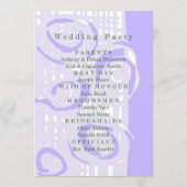 結婚式 プログラム培養モザイクフローララベンダー1 プログラム (裏面)