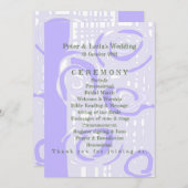 結婚式 プログラム培養モザイクフローララベンダー1 プログラム (正面/裏面)