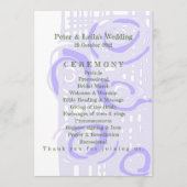 結婚式 プログラム培養モザイクフローララベンダー2 プログラム (正面)