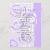 結婚式 プログラム培養モザイクフローラ薄紫1 プログラム (裏面)