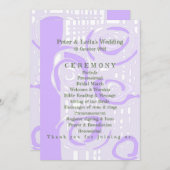 結婚式 プログラム培養モザイクフローラ薄紫1 プログラム (正面/裏面)