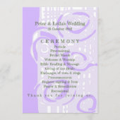 結婚式 プログラム培養モザイクフローラ薄紫1 プログラム (正面)