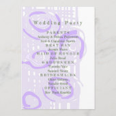 結婚式 プログラム培養モザイクフローラ薄紫2 プログラム (裏面)