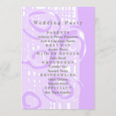 結婚式 プログラム培養モザイクフローラ薄紫3 プログラム (裏面)