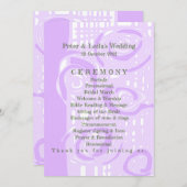 結婚式 プログラム培養モザイクフローラ薄紫3 プログラム (正面/裏面)