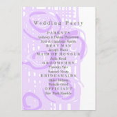 結婚式 プログラム培養モザイクフローラ薄紫4 プログラム (裏面)