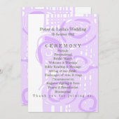 結婚式 プログラム培養モザイクフローラ薄紫4 プログラム (正面/裏面)