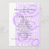 結婚式 プログラム培養モザイクフローラ薄紫4 プログラム (正面)