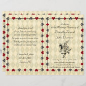 結婚式 プログラム式，不思議の国のアリス (正面/裏面)