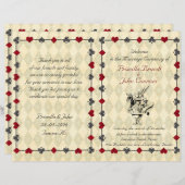 結婚式 プログラム式，不思議の国のアリス (正面/裏面)