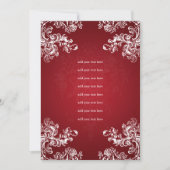 結婚式 プログラム挿入ヴィンテージ旋回2赤 招待状 (正面)