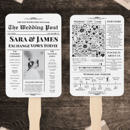 結婚式 プログラム新聞とタイムラ結婚イン ハンドファン