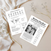 結婚式 プログラム新聞タイムラインフライヤー チラシ