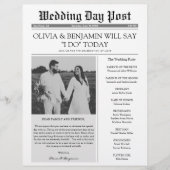 結婚式 プログラム新聞タイムラインフライヤー チラシ (正面)