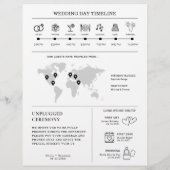 結婚式 プログラム新聞タイムラインフライヤー チラシ (裏面)