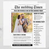 結婚式 プログラム新聞テンプレート (正面/裏面)