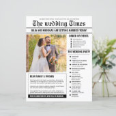 結婚式 プログラム新聞テンプレート (スタンド正面)