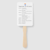 結婚式 プログラム時のイベントツイン炎 –  ハンドファン (裏面)