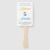 結婚式 プログラム時のイベントツイン炎 –  ハンドファン (正面)