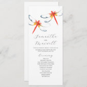 結婚式 プログラム水彩赤トンボ 招待状 (正面/裏面)