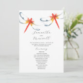 結婚式 プログラム水彩赤トンボ 招待状 (スタンド正面)