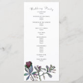 結婚式 プログラム熱帯葉金ゴールドスクリプトフローラ プログラム (裏面)