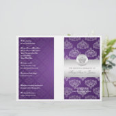 結婚式 プログラム王室のクラウンパープル (スタンド正面)