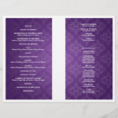 結婚式 プログラム王室のクラウンパープル (裏面)