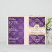 結婚式 プログラム王室のクラウンパープル (スタンド正面)