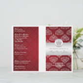 結婚式 プログラム王室のクラウンレッド (スタンド正面)