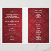 結婚式 プログラム王室のクラウンレッド (裏面)