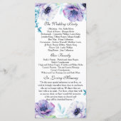 結婚式 プログラム素朴アネモネ水彩花 プログラム (裏面)