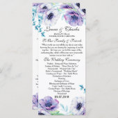 結婚式 プログラム素朴アネモネ水彩花 プログラム (正面/裏面)