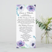 結婚式 プログラム素朴アネモネ水彩花 プログラム (スタンド正面)