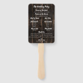 結婚式 プログラム素朴ウッドストリングラ結婚イト ハンドファン (裏面)