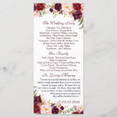 結婚式 プログラム素朴マルサラ水彩花 プログラム (裏面)