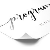 結婚式 プログラム署名の編集可能な色とサイズMSC フォトプリント (角)