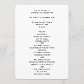 結婚式 プログラム花婿 プログラム (裏面)