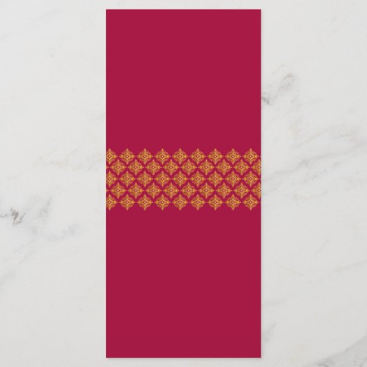 結婚式 プログラム金ゴールドと赤 プログラム (裏面)