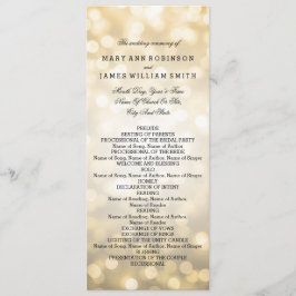 結婚式 プログラム金ゴールドグリッター灯 プログラム