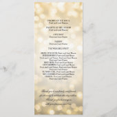 結婚式 プログラム金ゴールドグリッター灯 プログラム (裏面)