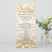 結婚式 プログラム金ゴールドグリッター灯 プログラム (スタンド正面)