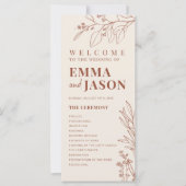 結婚式 プログラム防法の儀式プログラムフローラ (正面)