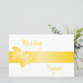 結婚式 プログラム黄蝶 (スタンド正面)