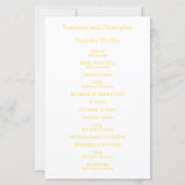 結婚式 プログラム黄蝶 (裏面)