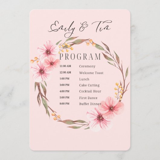 結婚式 プログラム (正面)