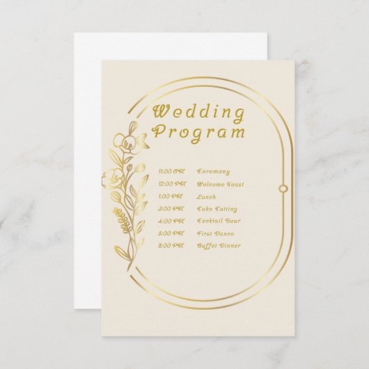 結婚式 プログラム (正面/裏面)