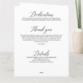 結婚式 プログラム (裏面)