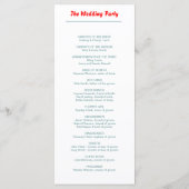 結婚式 プログラム (裏面)