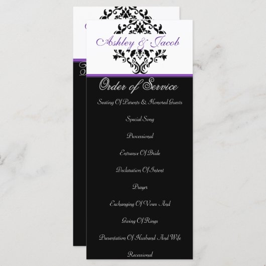 結婚式 プログラム (正面/裏面)